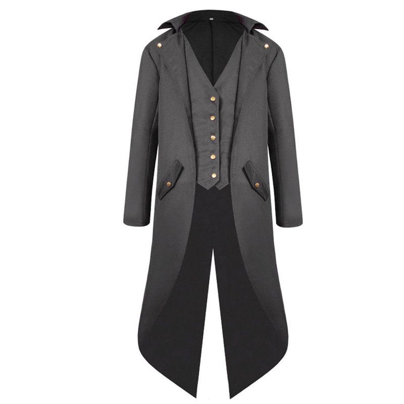 Coat Steampunk Mens Vintage Jacket Victorian Coat Mens Uniform Cosplay Costume