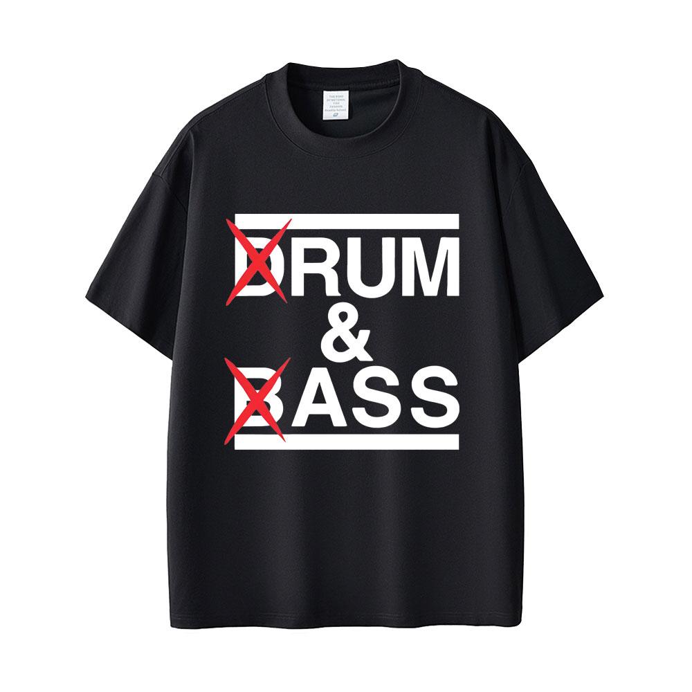 Drum and Bass Funny Meme T Shirts Rum and Ass Lovers Jokes Short Sleeve Men Casual Cotton T-shirt Men's Fashion Oversized Tshirt