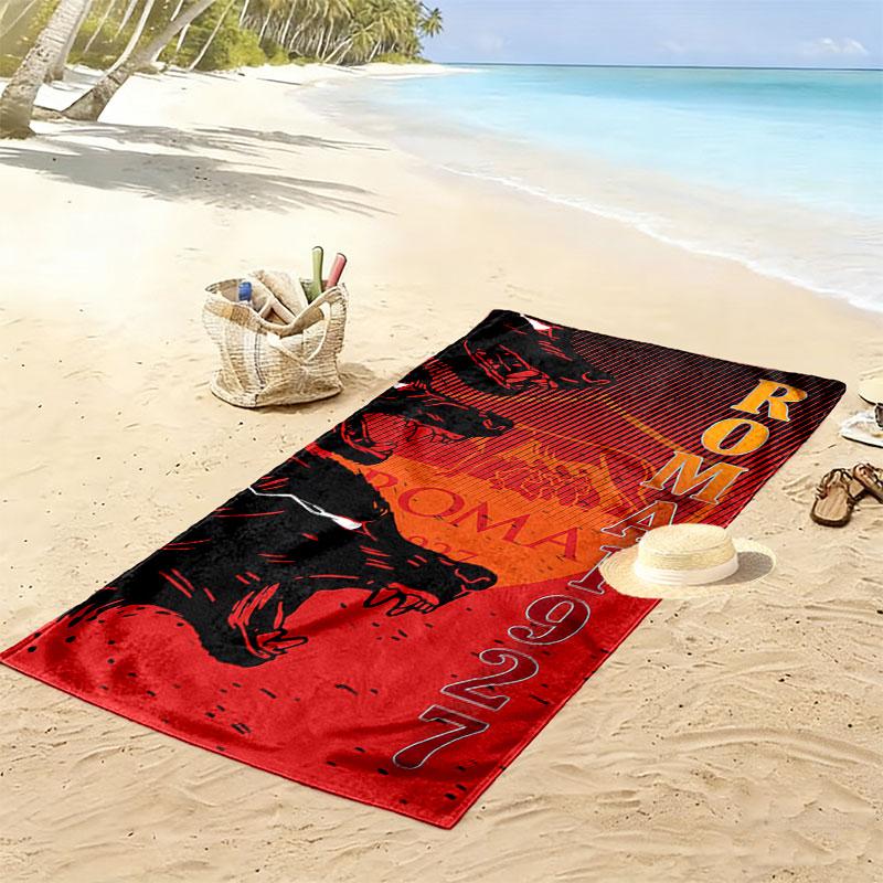 The Wolves Logo Print Beach Towel, Large Soft Quick Dry Towel for Beach Camping Swimming