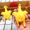 Cartoon Squeezing Egg-Laying Hen Keychain - Fun Stress Relief and Prank Toy
