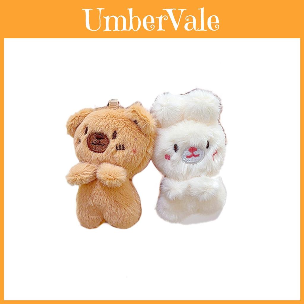 Rabbit Bear Plush Animal Keychain Set With Soft Fur For Kids And Collectors