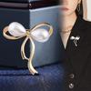 Exquisite Shiny Bowknot Brooch Zinc Alloy Hollow Rhinestones Brooch Small Bow Lapel Pins for Lady Dress