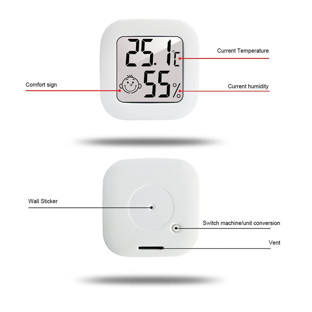 Buy Mini Humidity Meter Battery Powered Thermometer Hygrometer Gauge for Indoor Room at ...