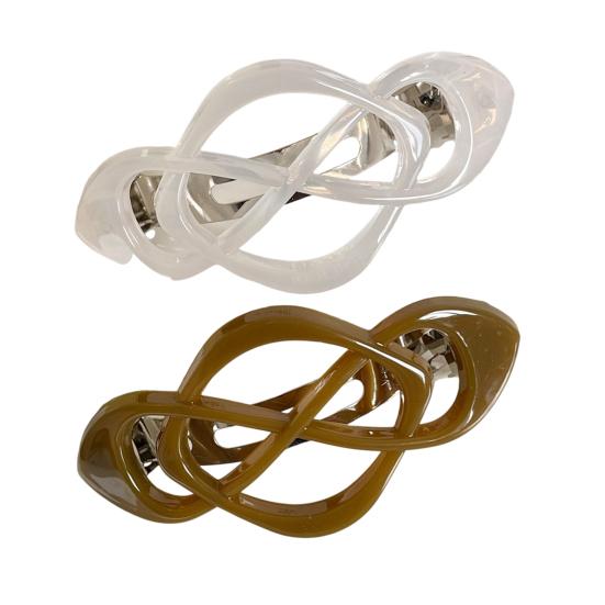 2Pcs Vintage Hair Barrettes French Style Hair Clips Women Girls
