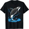 Orca Schwertwal Grafik Unisex T-Shirt-100% Baumwolle