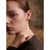 Yhpup Fashion Stainless Steel Simulated Pearls Metal Flower Trendy Stud Earrings Tarnish Resistant Daily Charm Jewelry Gift