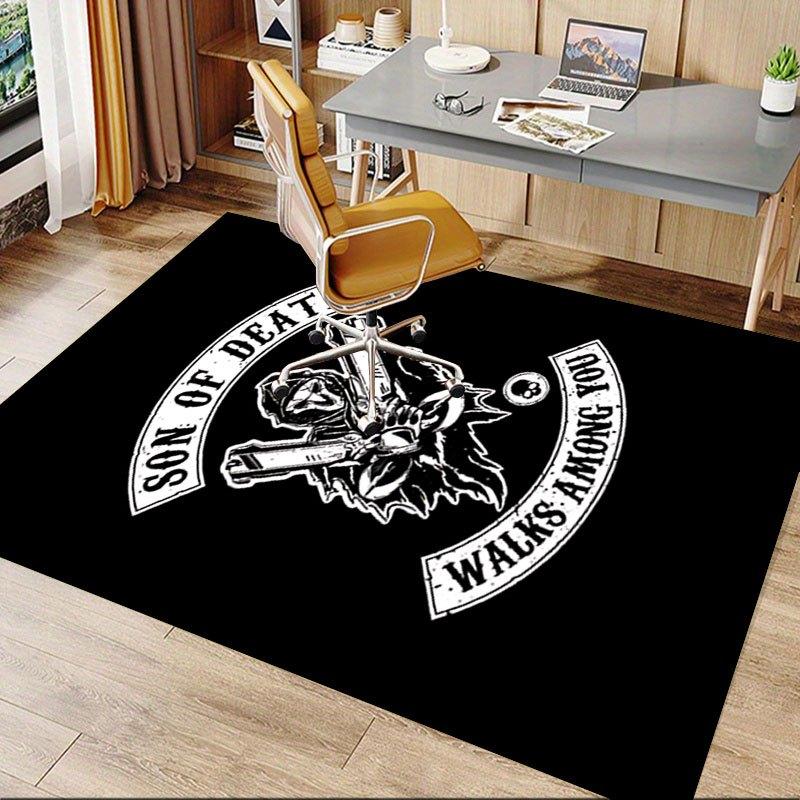 1pc Sons of Anarchy themed Office Carpet Chair Mats - durable polyester rug for home theater, office, dorm room decor - tA79