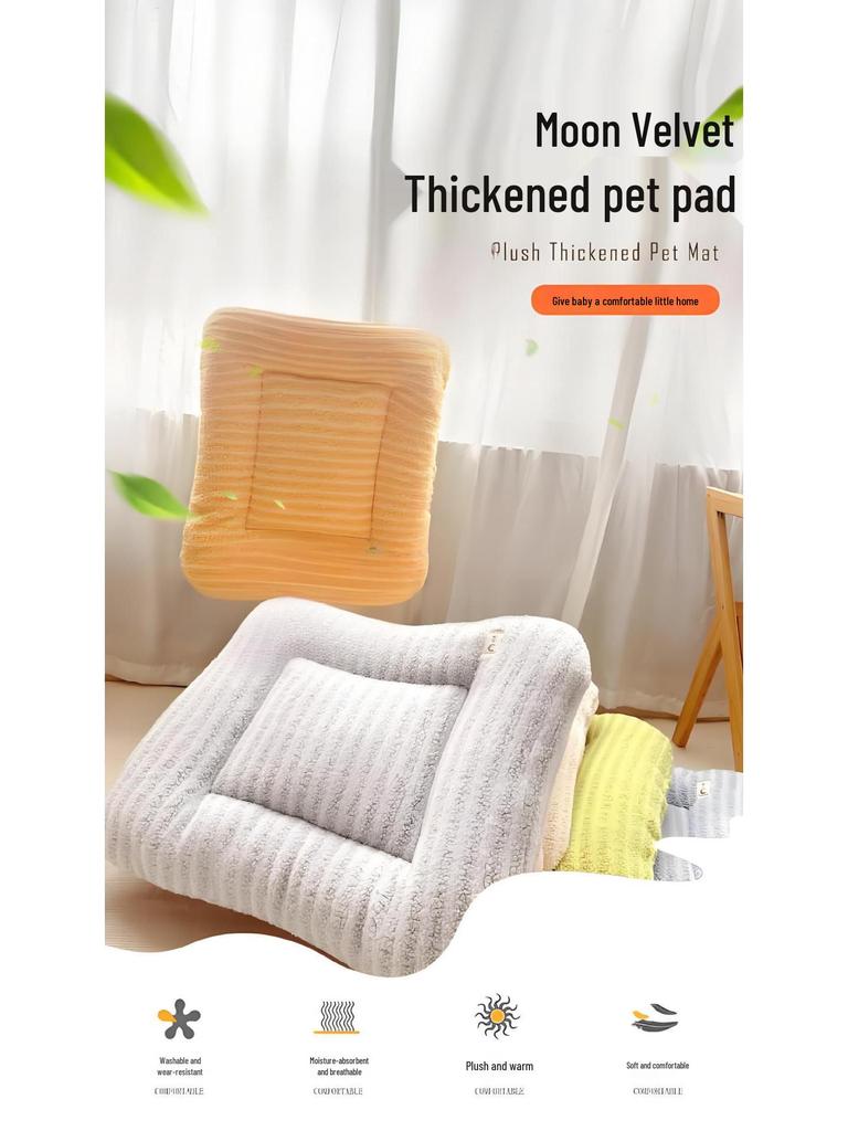 Universal Large Winter Plush Pet Bed Mat - Thick, Warm Sleeping Pad for Cats & Dogs