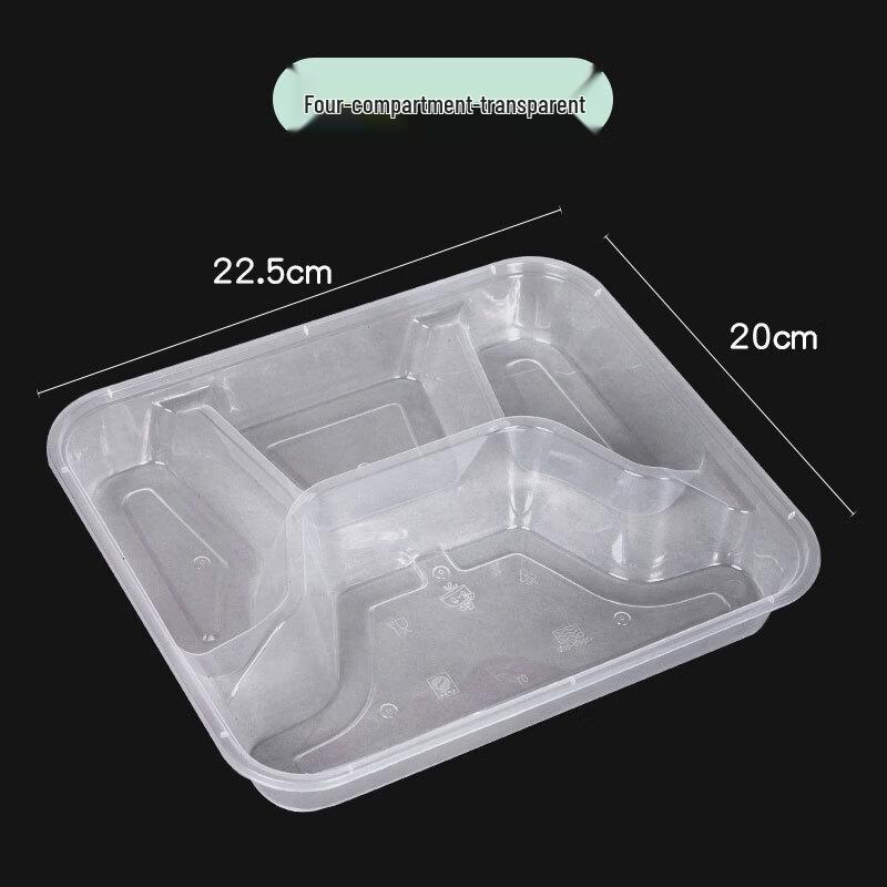 Disposable 3-Compartment Takeout Food Container