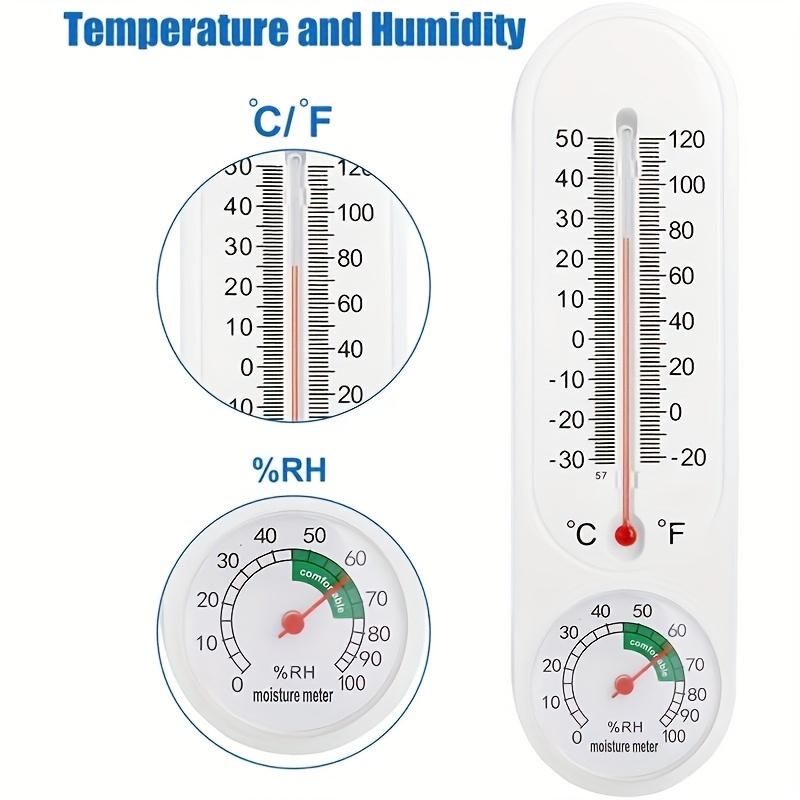 Indoor Thermometer Hygrometer, Outdoor Wall-Mounted Humidity Meter Thermometers, Temperature Humidity Gauge Meter with Fahrenhei