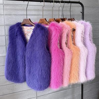 Damen ärmellose Weste aus Kunstpelz Herbst/Winter 2025