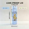 1PC Cute Little Duck Text 750ml Color Plastic Sports Water Bottle Leakproof Flip Straw Lid Suitable for Sports Office Home Use