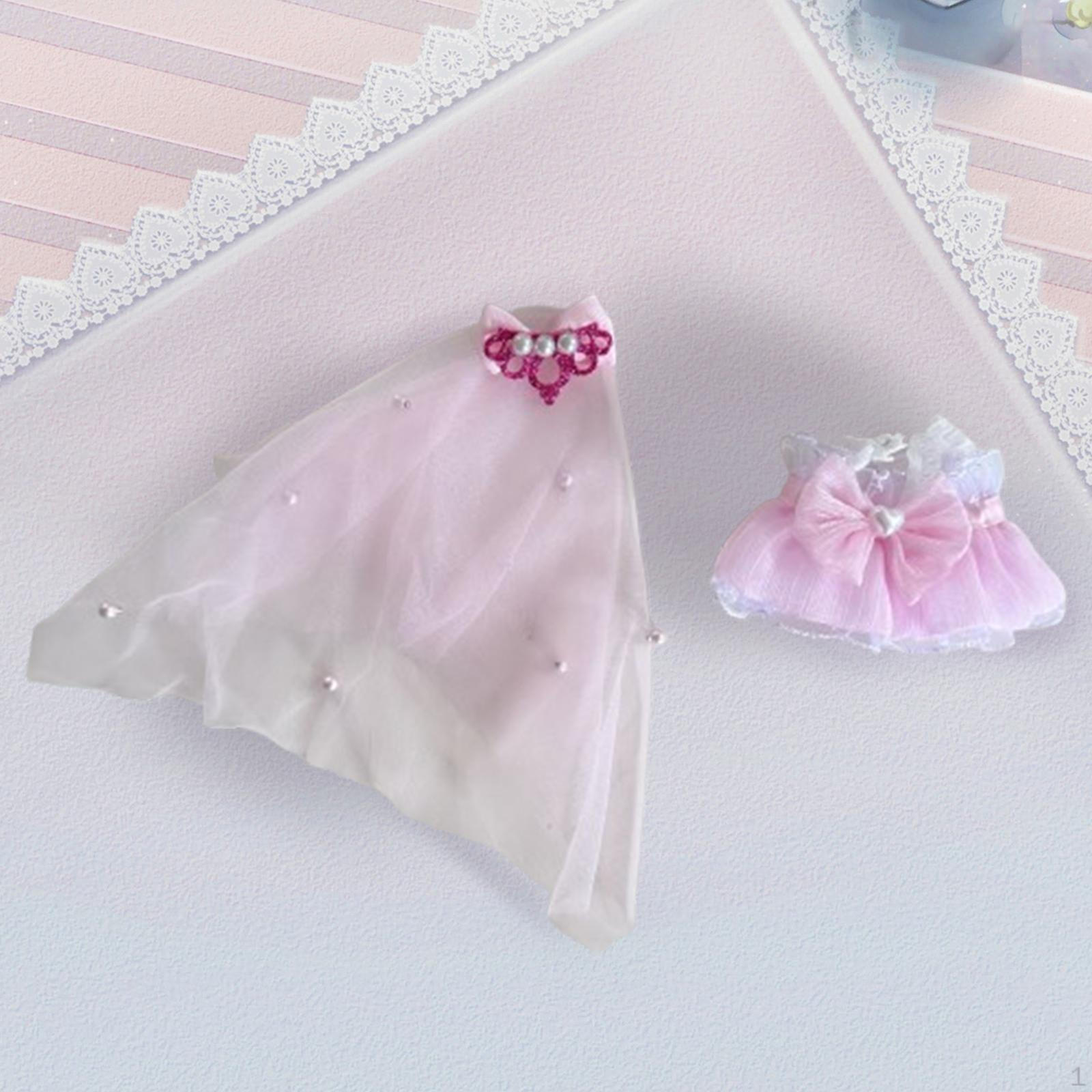 

Костюм для весільної сукні для ляльки 15 см ідеально підходить для подарунка дітям на день народження рожевий