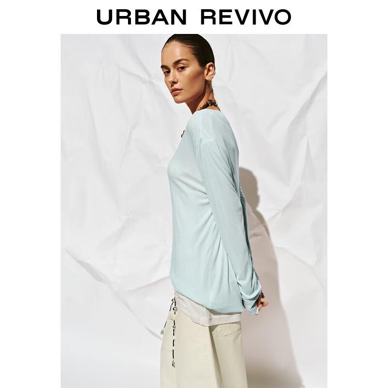 UR 2025 Autumn Women's Loose Long-Sleeve Round Neck T-Shirt