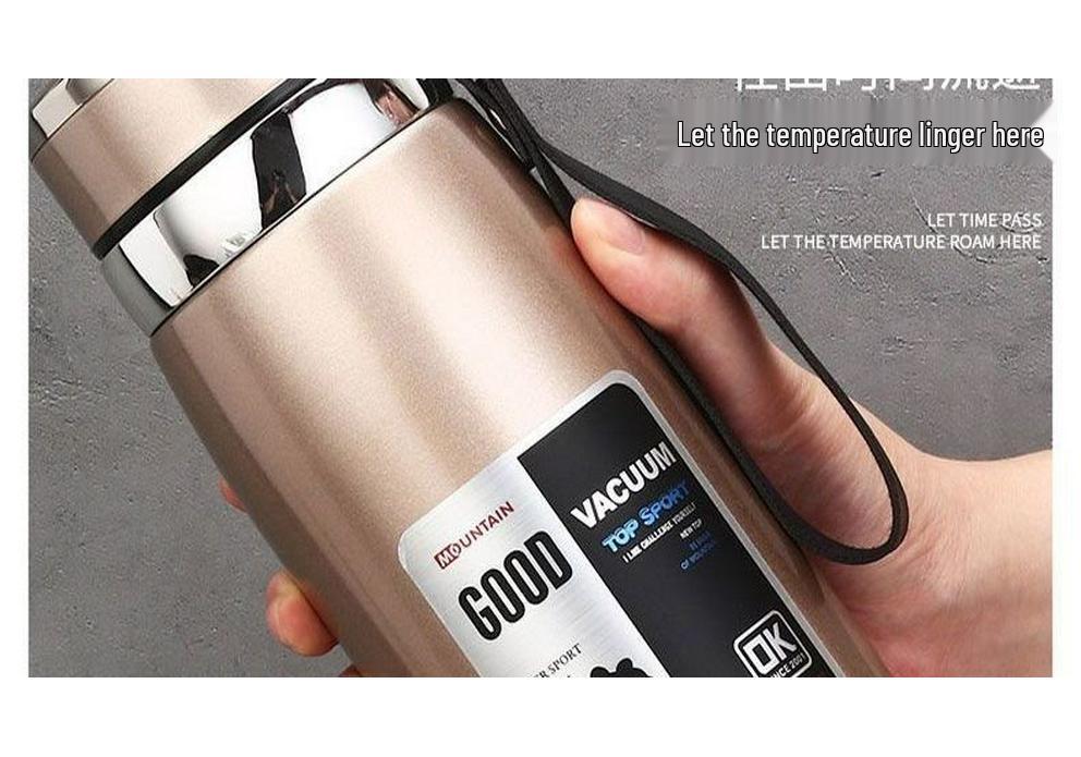 High-Capacity Stainless Steel Tea Brewer - Insulated Cup for Men and Women, Long-Lasting Quality