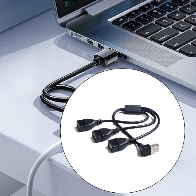 USB Splitter Adapter Featuring Chip Control for 5V3A Current Enabling Fast Charging of Three Devices