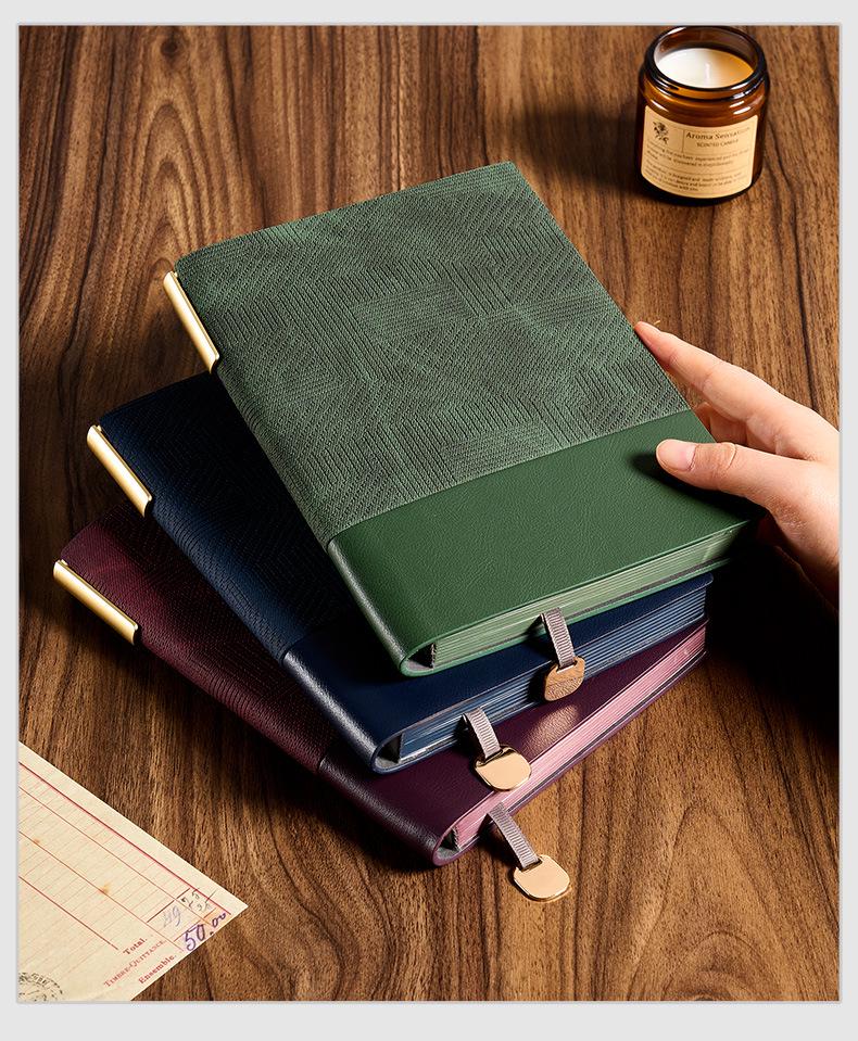 Custom A5 Leather Paperback Business Notebook with Logo Printing