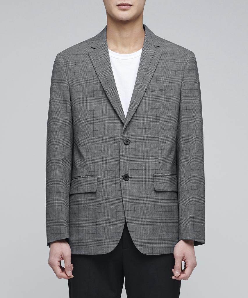 Musinsa Standard Glen Check Basic Blazer [Medium Grey]