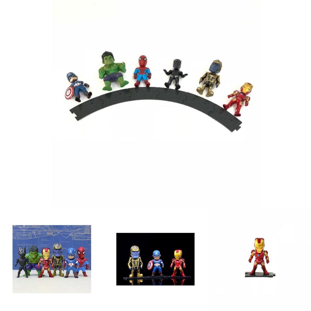 Marvel Avengers Actionfigur Modell Spielzeug Set von 6 Stück Mit Sockeln zur Präsentation