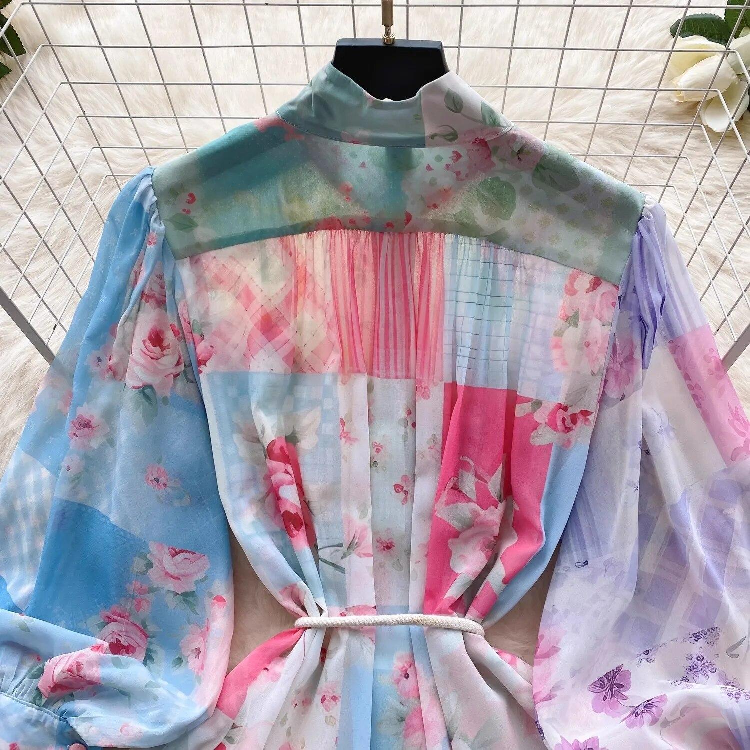 Модное богемное платье с цветочным принтом — фото 6