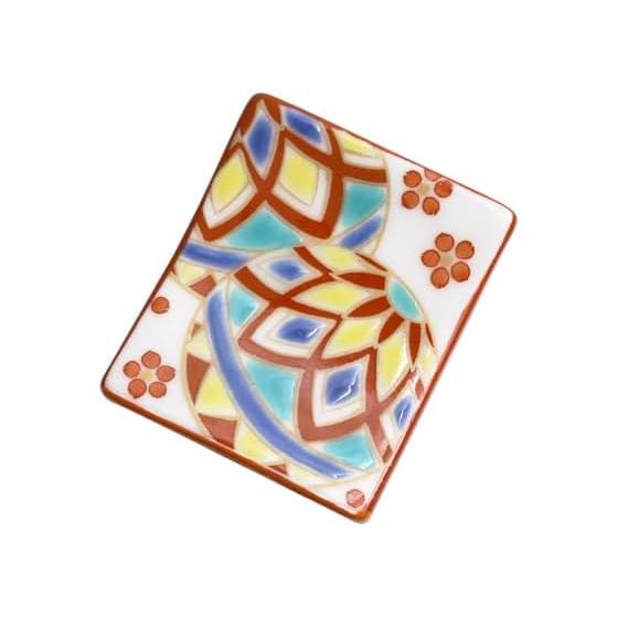 Kutani Ware Chopstick Rests - Hand-Painted Japanese Porcelain with Pouch - Elegant Tableware for Gifts and Home Decor