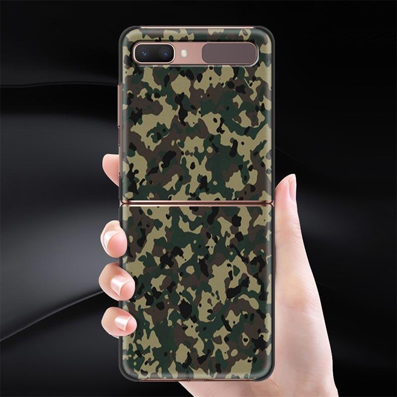 

Черный жесткий чехол для телефона Samsung Galaxy Z Flip Cover для ZFlip 5G Luxury Back Capa Thin Fundas Bag Camouflage Pattern Camo Galaxy Z Flip 5G