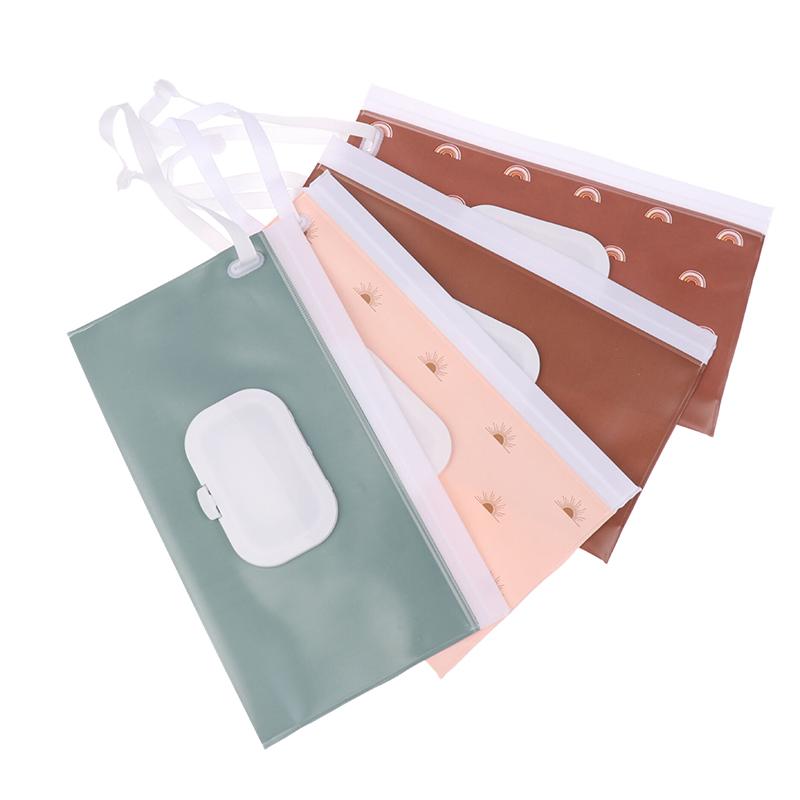 1 st Eva Bärbar Snäpprem Papperslåda Våtservettpåse Vändlock Kosmetikapåse Utomhus Användbar Barnvagnstillbehör