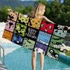 Happy Tree Friends Cartoon Bath Towel Microfiber Soft Water Absorbing Breathable For Girl Kids Decorative Cartoon Beach Towel