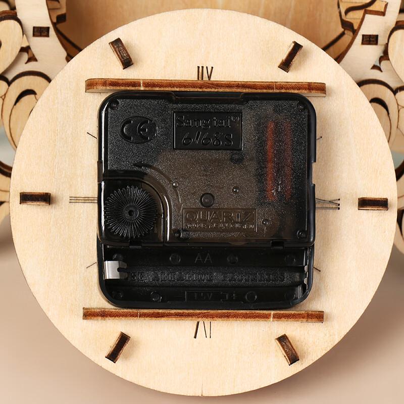 Orologio da Scrivania Puzzle Cervo in Legno 3D