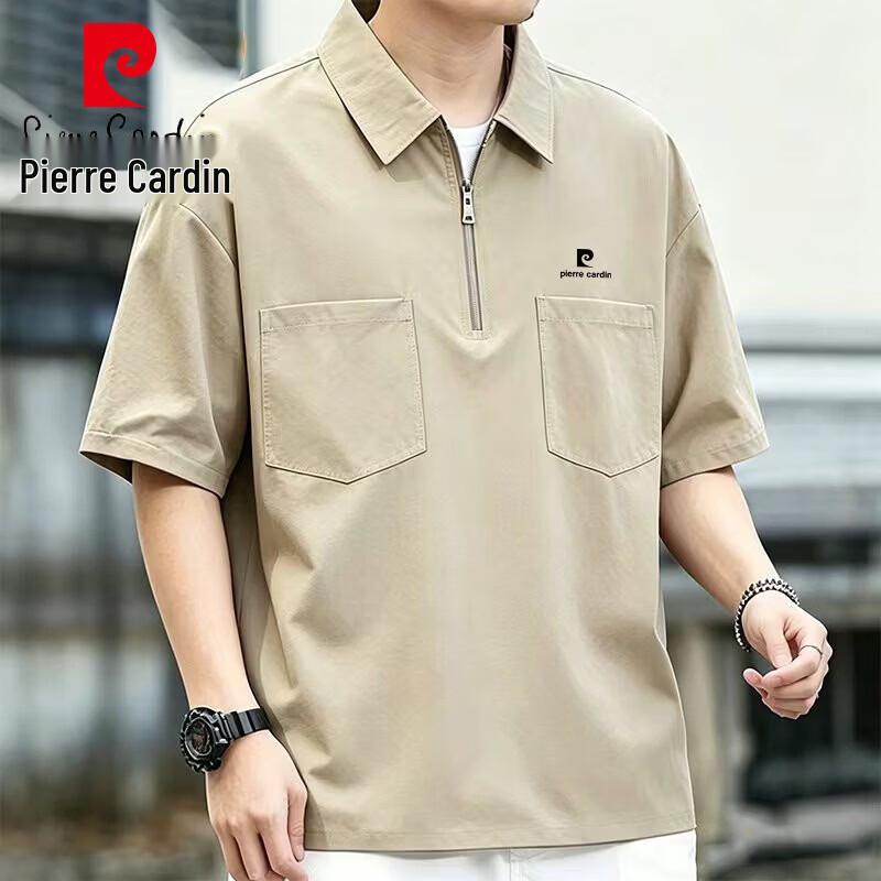 Pierre Cardin Men s Summer Half-Zip T-Shirt L
