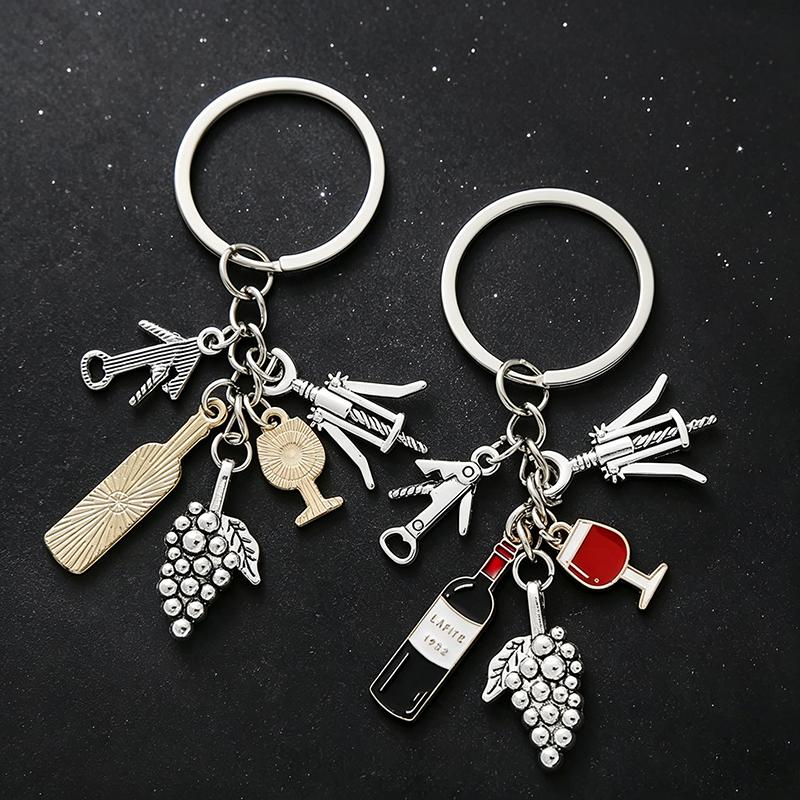 1pc Trendy Drip Oil Grape Wine for Woman with Cute Charm, Decorative Accessory for Keys, Bags & Backpacks Gift Bag Charm