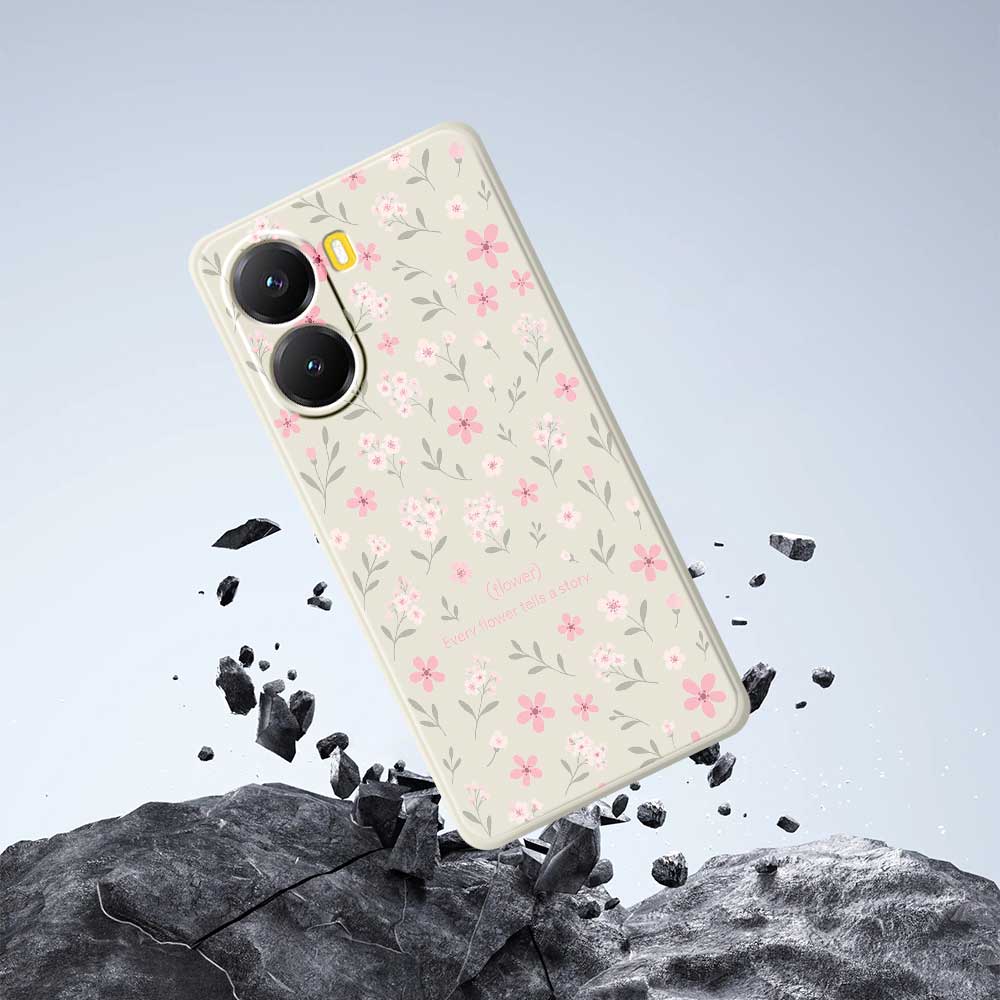 For Xiaomi Redmi Turbo 4 5G/Poco X7 Pro 5G Case Small Flower Pattern Printing Straight Edge TPU Phone Back Cover