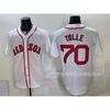 Maglietta da Baseball Unisex Ricamata Boston Red Sox Abbigliamento Sportivo Miscela di Cotone Traspirante Abbigliamento per tifosi