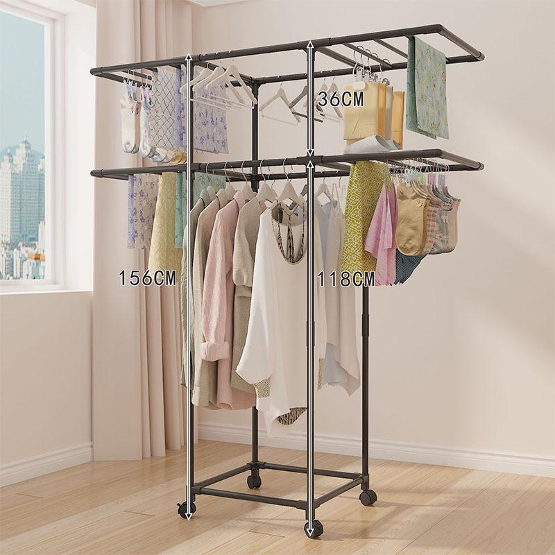 Portable Multi-Functional Clothes Drying Rack for Home & Balcony Storage