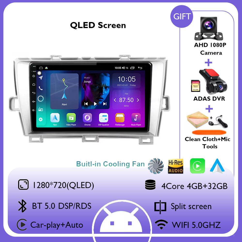 Android Car Radio Carplay Auto For Toyota Prius XW30 LHD 2009 - 2015 Multimedia Video Player Navigation GPS Stereo Autoradio