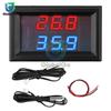 DC 5-80V LED Digital Display Thermometer With Dual NTC Metal Waterproof Probe Temperature Sensor On Board Thermometer -50~+125℃