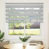 Double Zebra Blind Light Grey 150 X 150 Cm Fabric Width 145.9 Cm Polyester