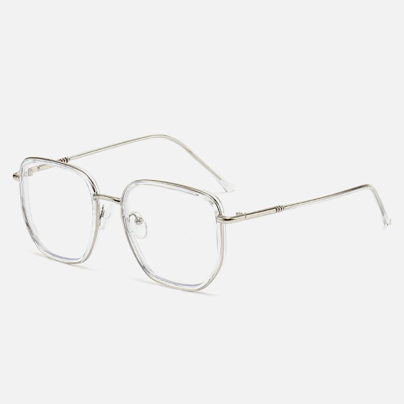 No Makeup Retro Literary Glasses Frame Men And Women Tr90 Large Frame Anti-Blue Light Glasses Frame Cross