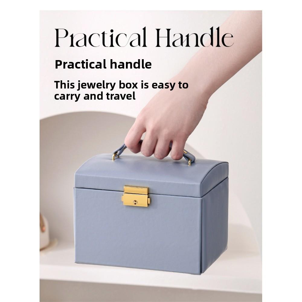 Schmuckaufbewahrung Dreischichtige Schubladen-Schmuckschatulle Multifunktionale Halsketten-Aufbewahrungsbox Neue Artikel