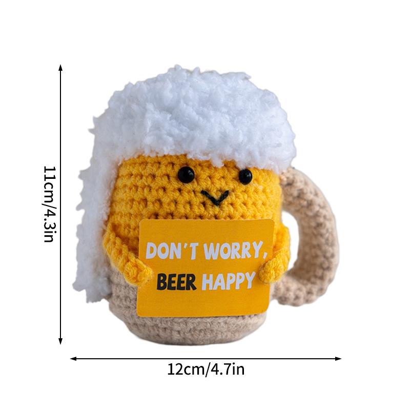 Cute Crochet Animals Ornament Frog Sea Turtle Duck Fox Ornament Desk Accessories Hand-knitted Figurine Finished Crochet Doll