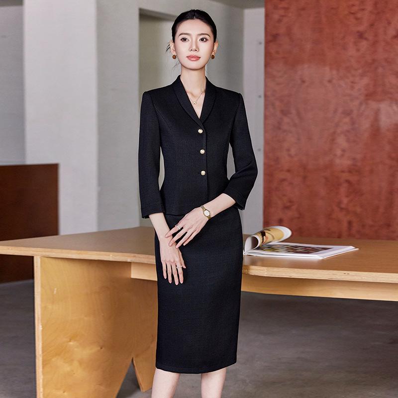 Women's Professional Slim Fit Suit Set for Hotel Front Desk & Customer Service