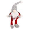 Playful Christmas Figurine Adorable Knitted Hat Old Man Doll With Hanging Legs For Decor