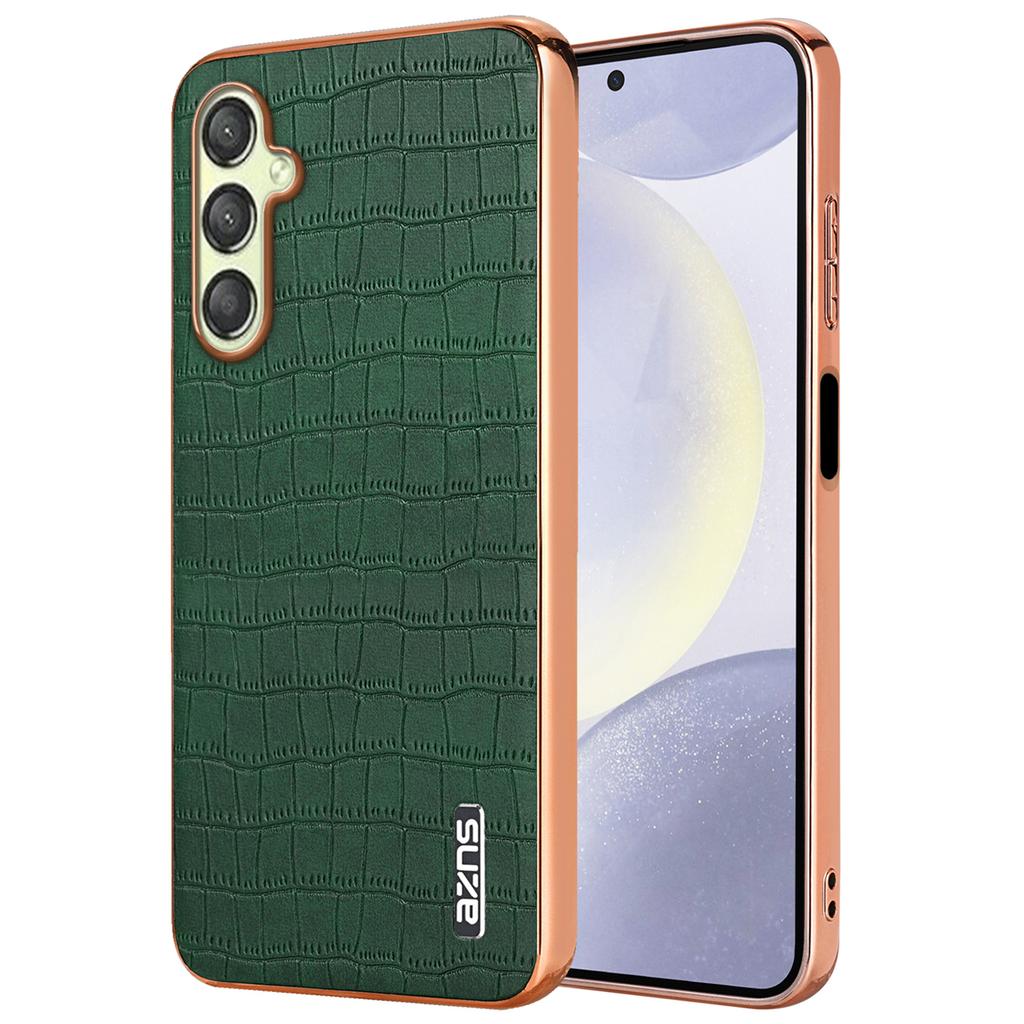 AZNS For Samsung Galaxy A16 5G/A16 4G Case Electroplating Crocodile Texture PU+TPU Phone Cover