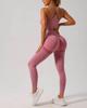Summer Peach High-Elastic Yoga and Running Pants Set