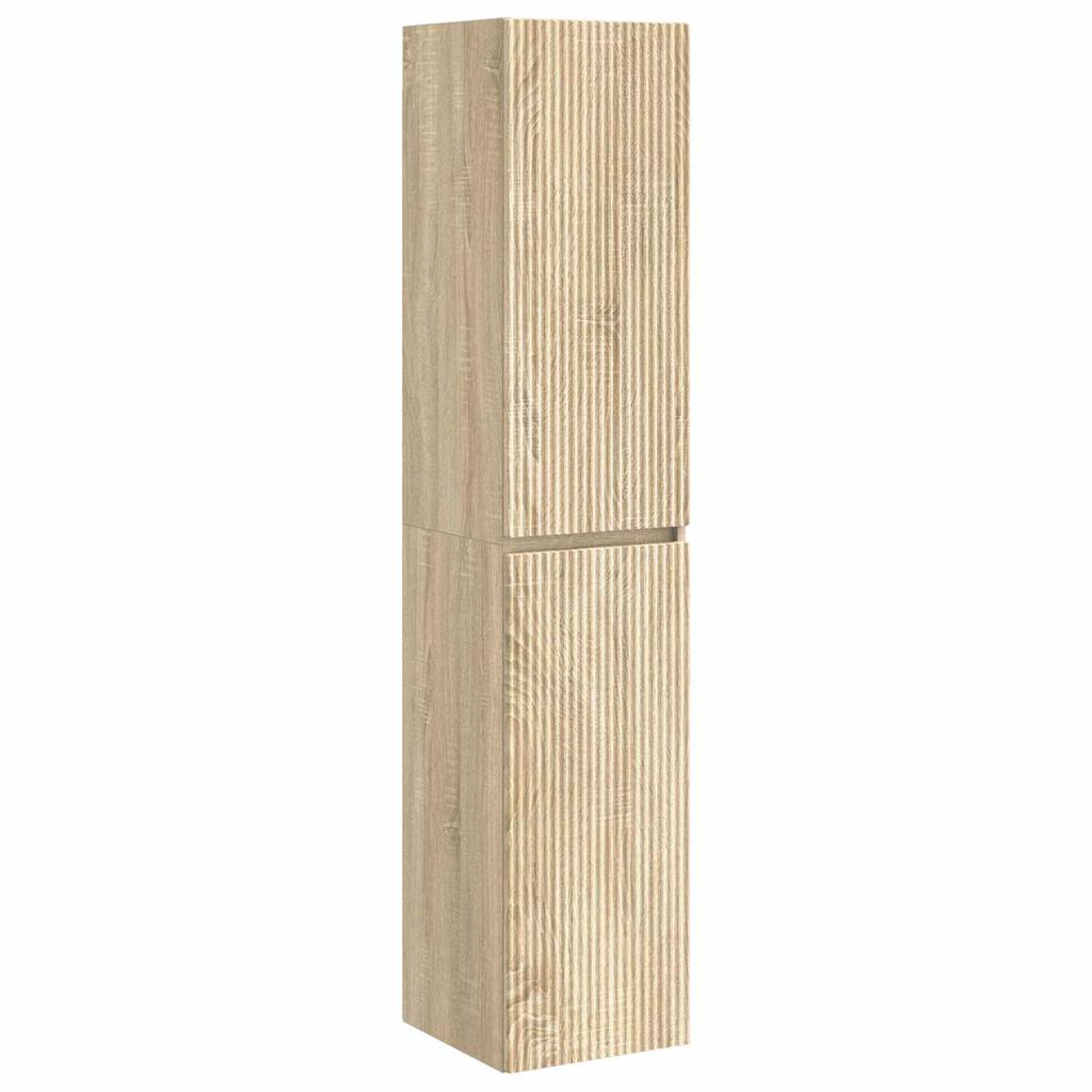 Bathroom Furniture Set 3 pcs Sonoma Oak 33 x 34.5 x 160 cm