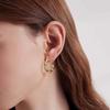 Female Fried Dough Twists Circle Earrings