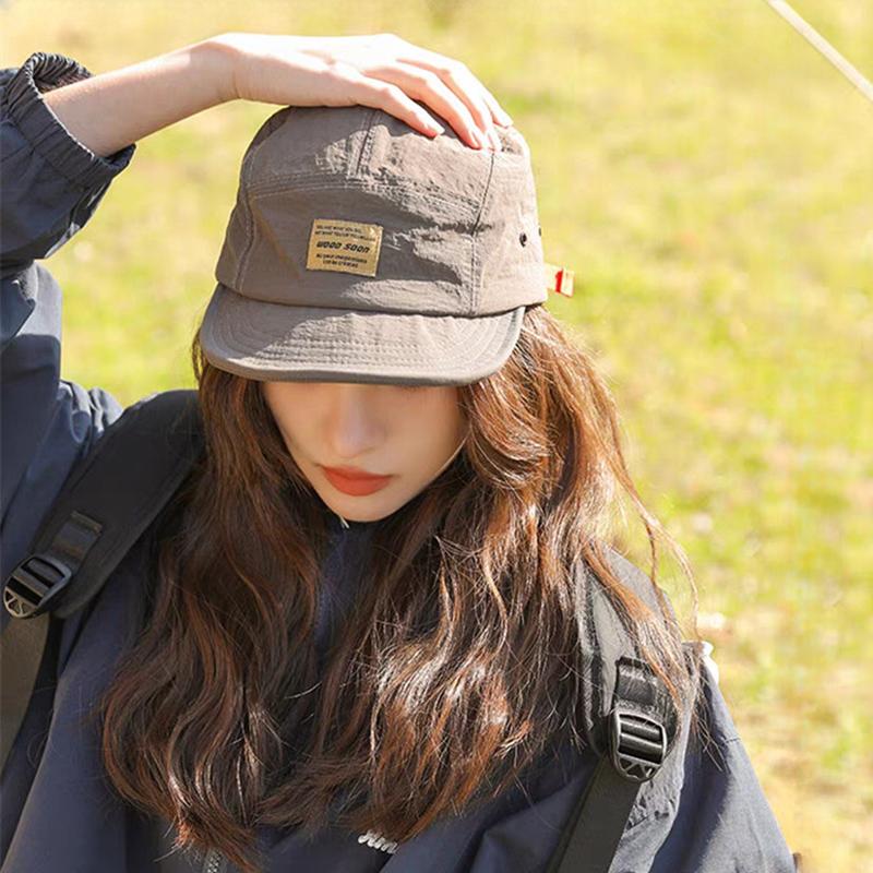 Bonés de Basebol Japoneses de Secagem Rápida Respiráveis com Aba Curta para Homens Mulheres Rosto Pequeno Top Macio Boné Hip-hop Mulheres Chapéu de Sol com Aba Macia