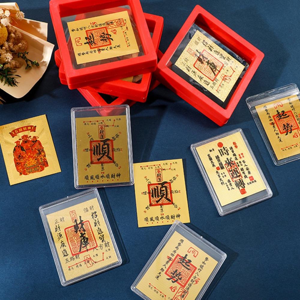 Good Wish Lucky Little Gold Card Sticker Gold Foil Mobile Phone Sticker  Automotive Interior