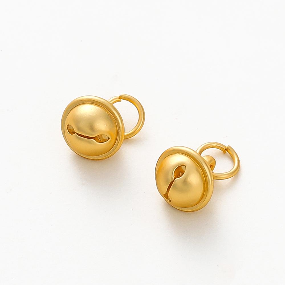 

4/10pcs/lot Gold Plated Small Bell Charms For Jewellery Making DIY Earrings Necklaces Pendant Accessories 4pcs золотой