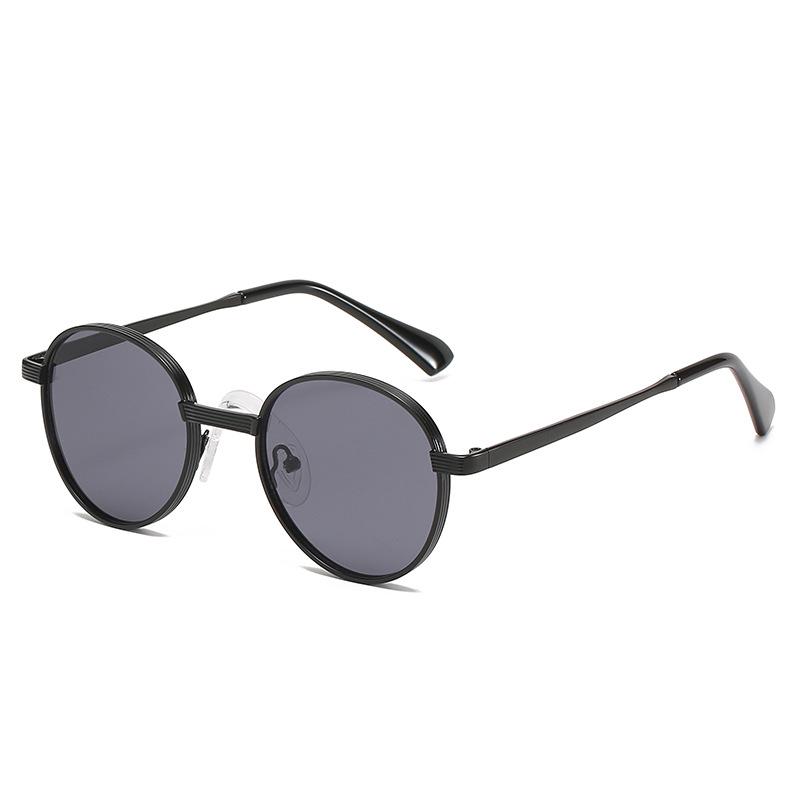 2058 Retro Small Round Frame Metal Sunglasses for Women